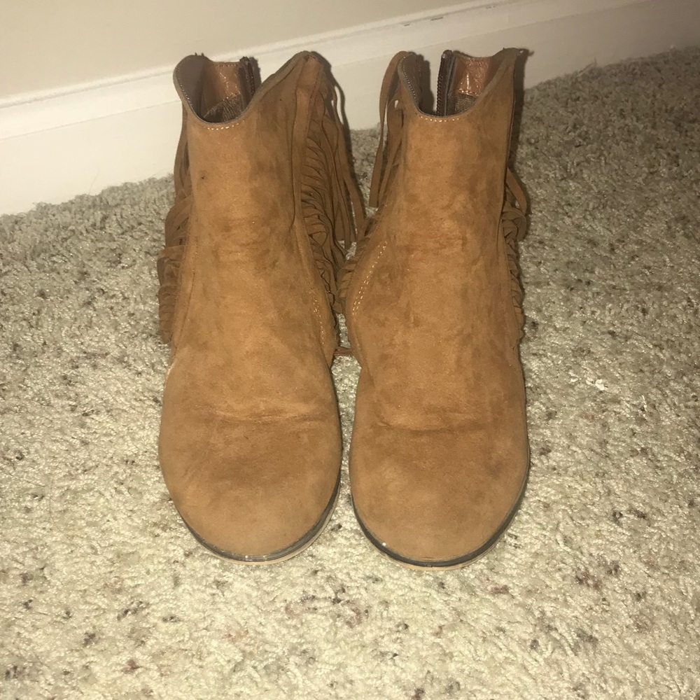 Fringe booties